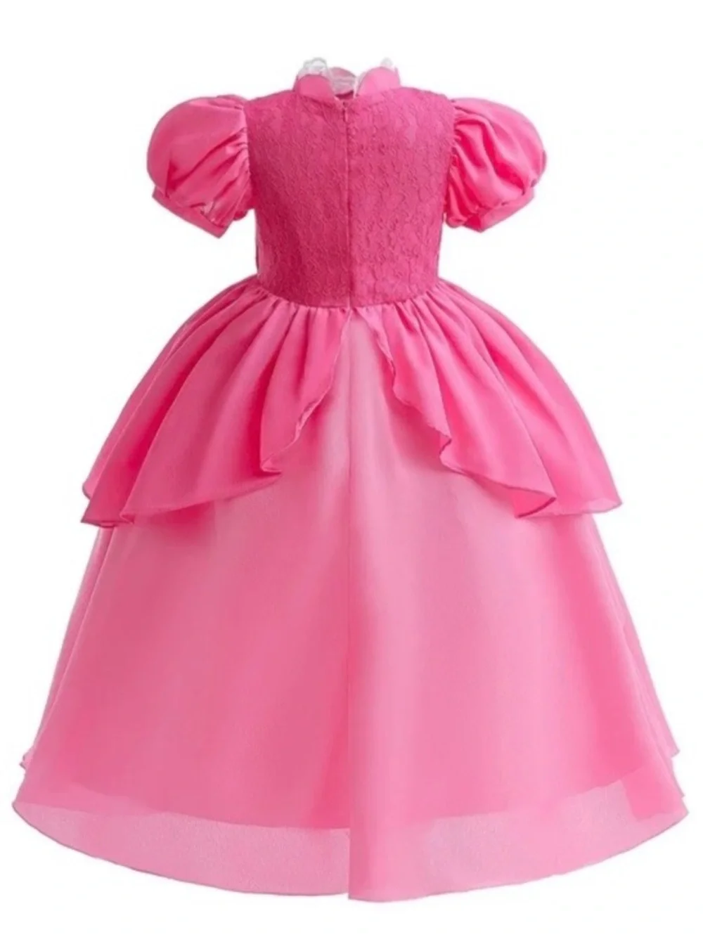 NWT Princess Peach Costume Full Set Size 140 | Dress Wig Gloves Wand Crown
